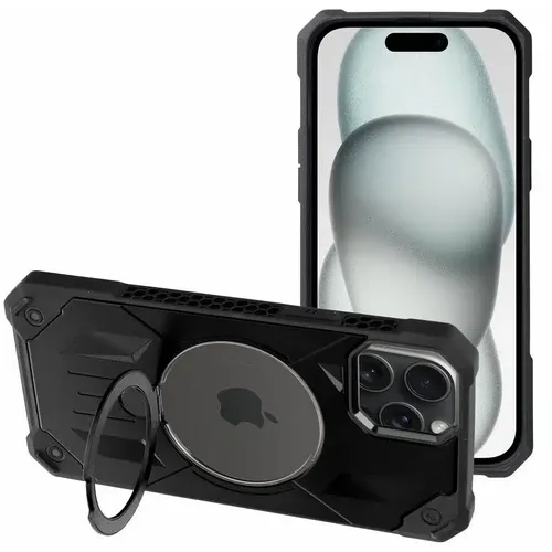 Armor Mag Cover maska kompatibilna s MagSafe za iPhone 15 Plus crna slika 1