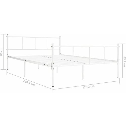 Okvir za krevet bijeli metalni 120 x 200 cm slika 13