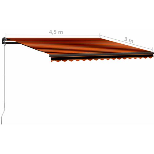 Tenda na ručno uvlačenje 450 x 300 cm narančasto-smeđa slika 6