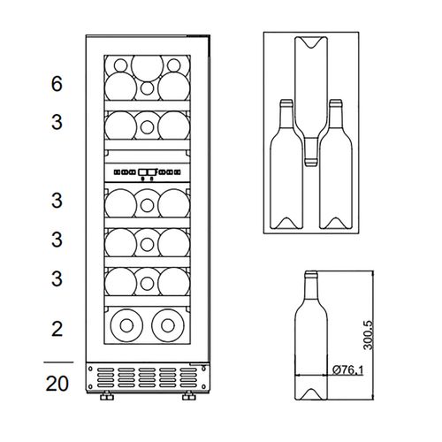 DAUF-38.100DB DUNAVOX vinska vitrina slika 7