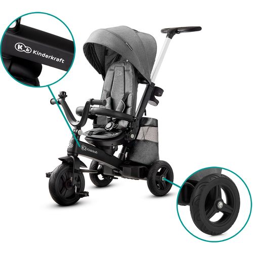 Kinderkraft Tricikl EASYTWIST siva slika 6