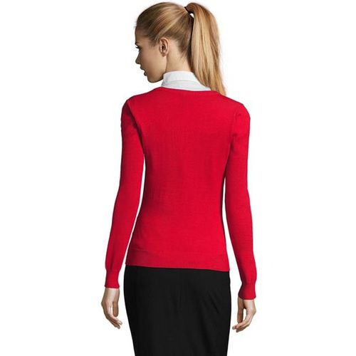 GALAXY WOMEN ženski džemper na V izrez - Crvena, XXL  slika 2