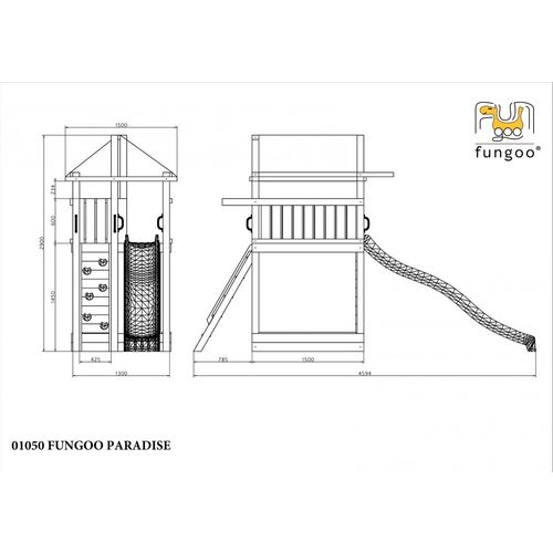 Fungoo Toranj PARADISE - Drveno dječije igralište slika 8