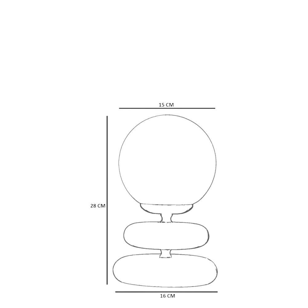 Opviq Stolna Lampa 910, Bijela, Orah slika 5