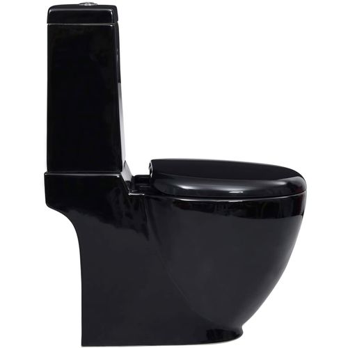Keramička okrugla toaletna školjka s protokom vode crna slika 49