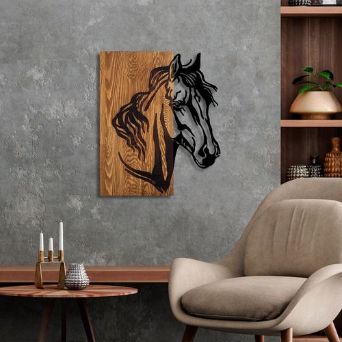 Wallity Horse 1 Walnut
Black Decorative Wooden Wall Accessory slika 2