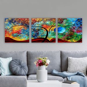 Pdrmdr8835 Multicolor Decorative Canvas Painting (3 Pieces)