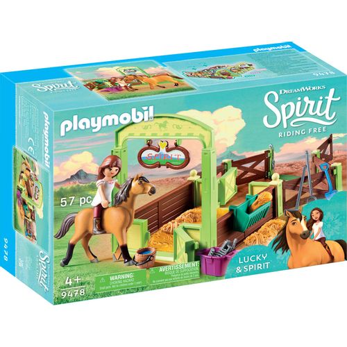 PLAYMOBIL SREĆA I DUH S ŠTALOM ZA KONJE 9478 slika 1