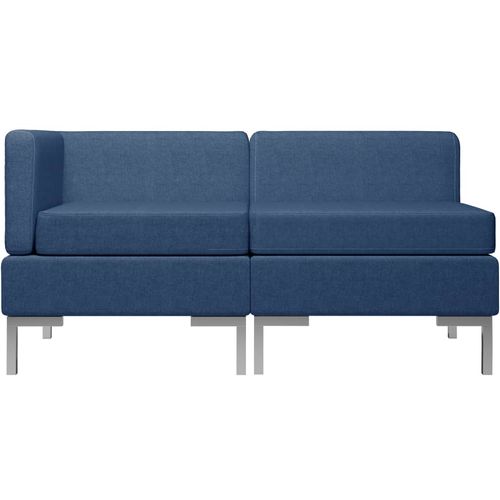 2-dijelni set sofa od tkanine plavi slika 29