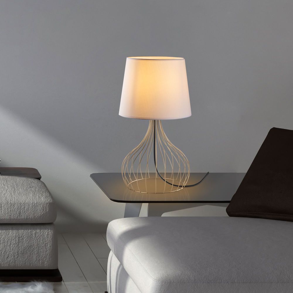 Telıs - 5404 Zlatna i Bijela Stolna Lampa slika 3