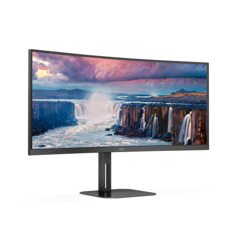 Monitor AOC CU34V5C BK 34" VA zakrivljen 21:9 3440x1440 100Hz 1ms MPRT HDMI DP USB visina zvučnici slika 3