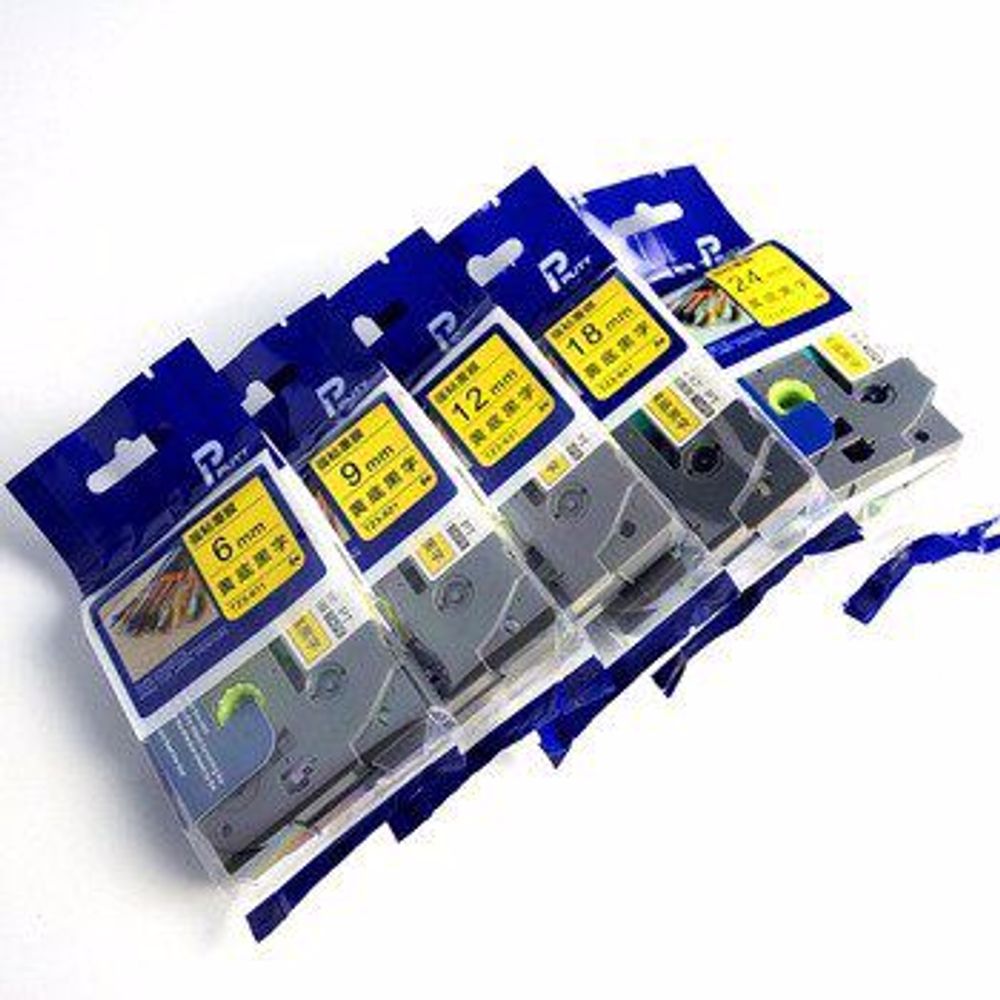 POT  TRAKA TZE241 18mm crno na bijelo slika 1