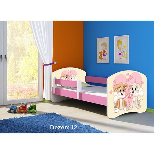 Deciji krevet ACMA II 160x80 + dusek 6 cm PINK12 slika 1