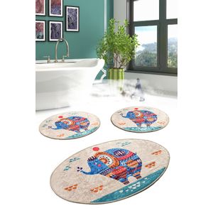 Etnic Multicolor Bathmat Set (3 Pieces)