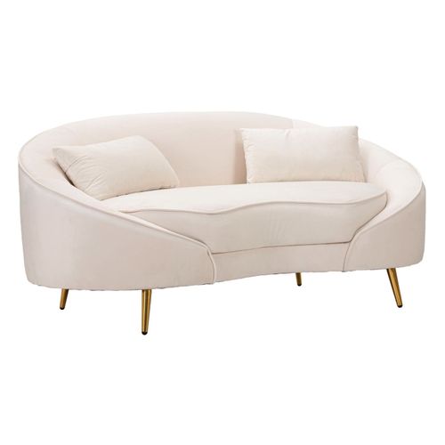 Mauro Ferretti Kauč SOFA 2 SEATERS OSLO WITH CUSHIONS CREAM cm 148X84X68 slika 1