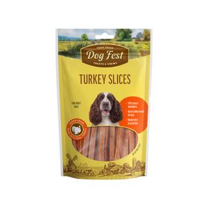 Dog Fest Turkey Slices, poslastica za pse, trakice od puretine, 90 g