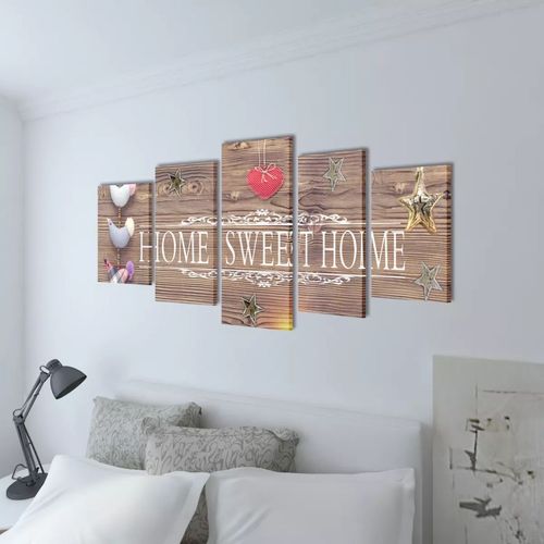 Zidne Slike na Platnu sa Printom Home Sweet Home 200 x 100 cm slika 12