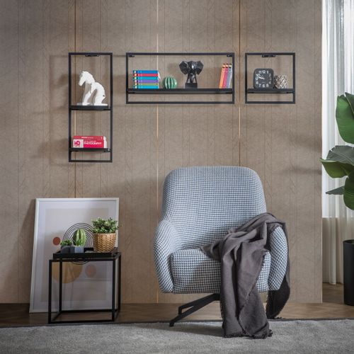 Yatay - Black Black Wall Shelf slika 4