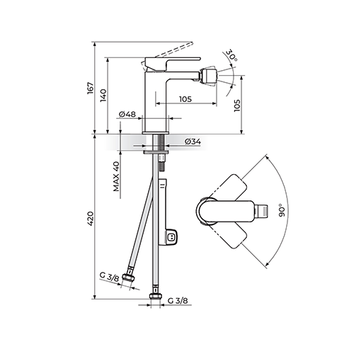 Rosan  S.2  GOLD Baterija za bide slika 2