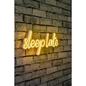 Wallity Ukrasna plastična LED rasvjeta, Sleep Late - Yellow