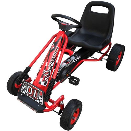 Crveni Go kart s podesivim sjedalom pedalama slika 26