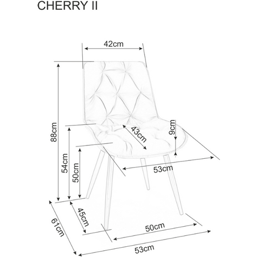 Stolica Cherry II - baršun slika 3
