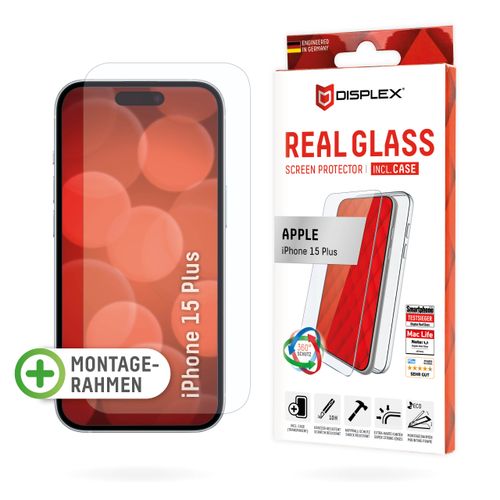 DISPLEX Zaštitno staklo + maskica  Real Glass 2D + Case za iPhone 15 Plus slika 1