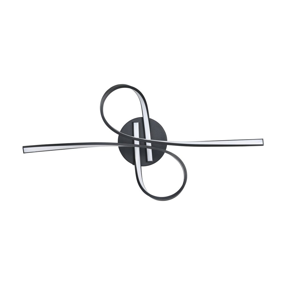 Eglo Selvina 1 zidna/stropna LED lampa, 23W, d-690, aluminij crno-bijela slika 6