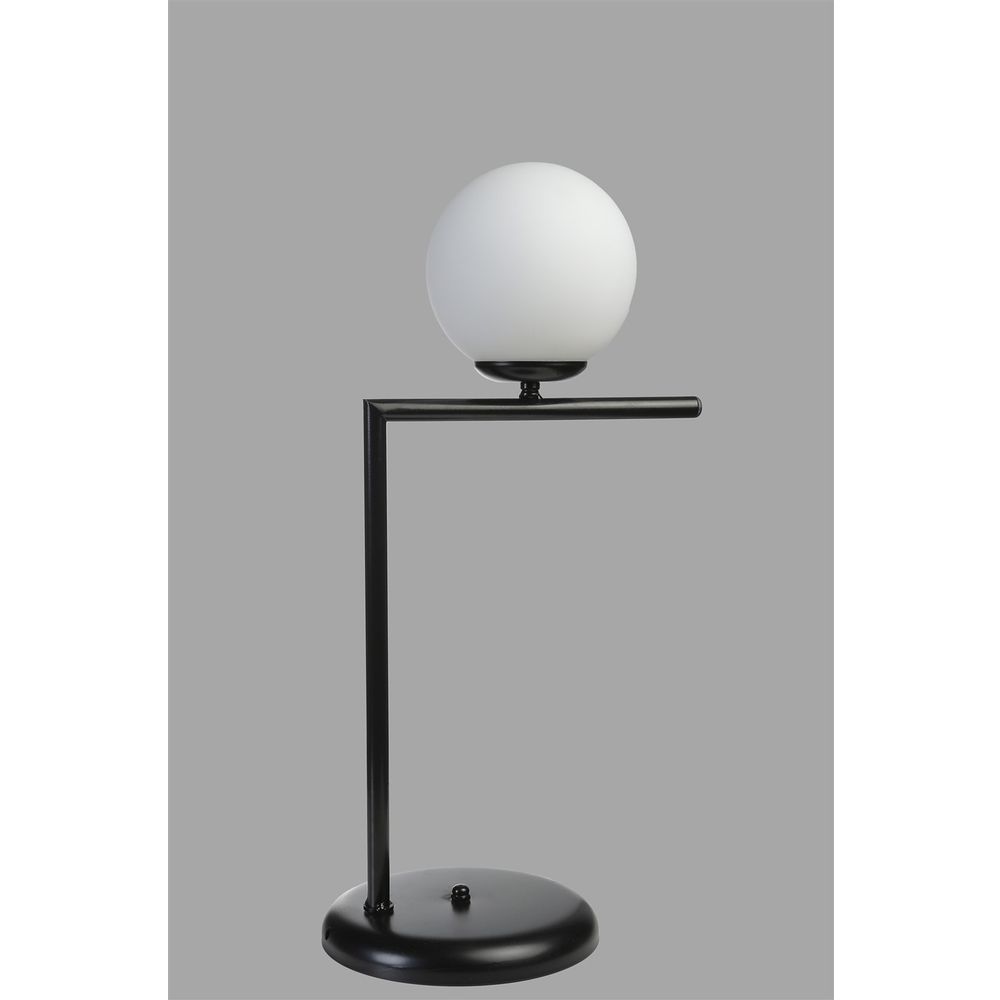 Araz Crno-Bijela Staklena Stolna Lampa slika 4