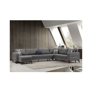 Kristal Rest 3+Corner+2 - Dark Grey Dark Grey Corner Sofa-Bed