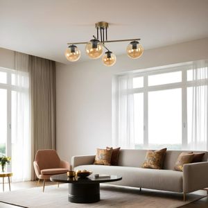 Oslo 4 Lü Eskitme Bal Camlı Avize Gold
Black
Amber Chandelier