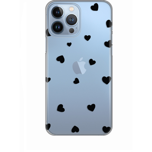Torbica Silikonska Print Skin za iPhone 13 Pro Max 6.7 Hearts slika 1