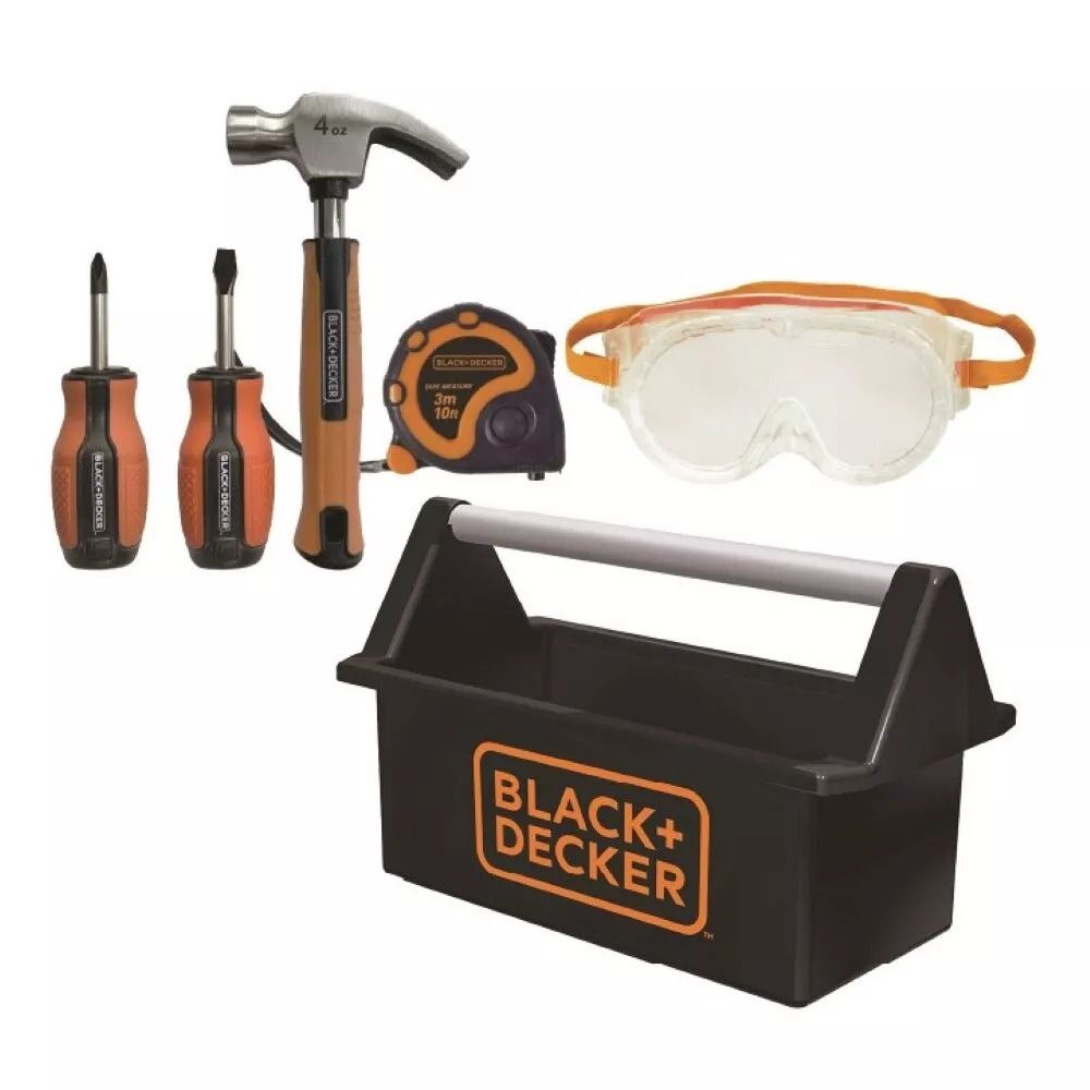Black & Decker 5-djelni set dječjeg alata u kutiji za alat 5+ slika 2