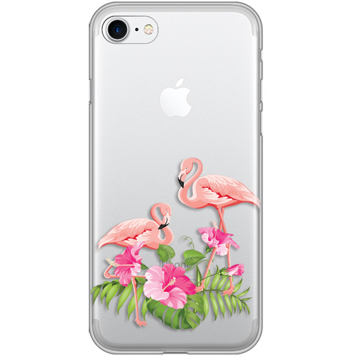 Torbica Silikonska Print Skin za iPhone 7/8/SE 2020/2022 Flamingo slika 1