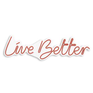 Wallity Zidna LED dekoracija, Live Better - Red