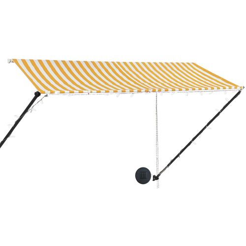 Tenda na uvlačenje s LED svjetlima 300 x 150 cm žuto-bijela slika 11