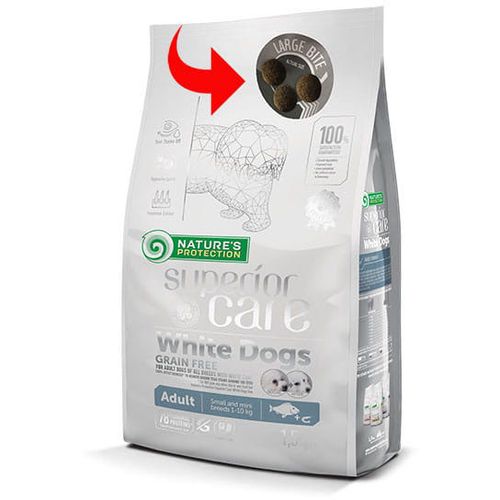 Nature's Protection Superior Care White Dog Large Adult Bela Riba 1.5 kg slika 1