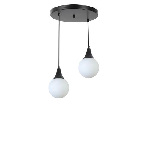 Afra 2 Li Tepsili Siyah Beyaz Camlı Sarkıt Black
White Chandelier slika 3