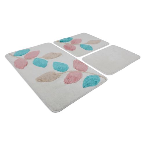 İnnovia - Ecru Multicolor Acrylic Bathmat Set (3 Pieces) slika 4