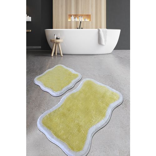 Olaf - Yellow Yellow Acrylic Bathmat Set (2 Pieces) slika 1