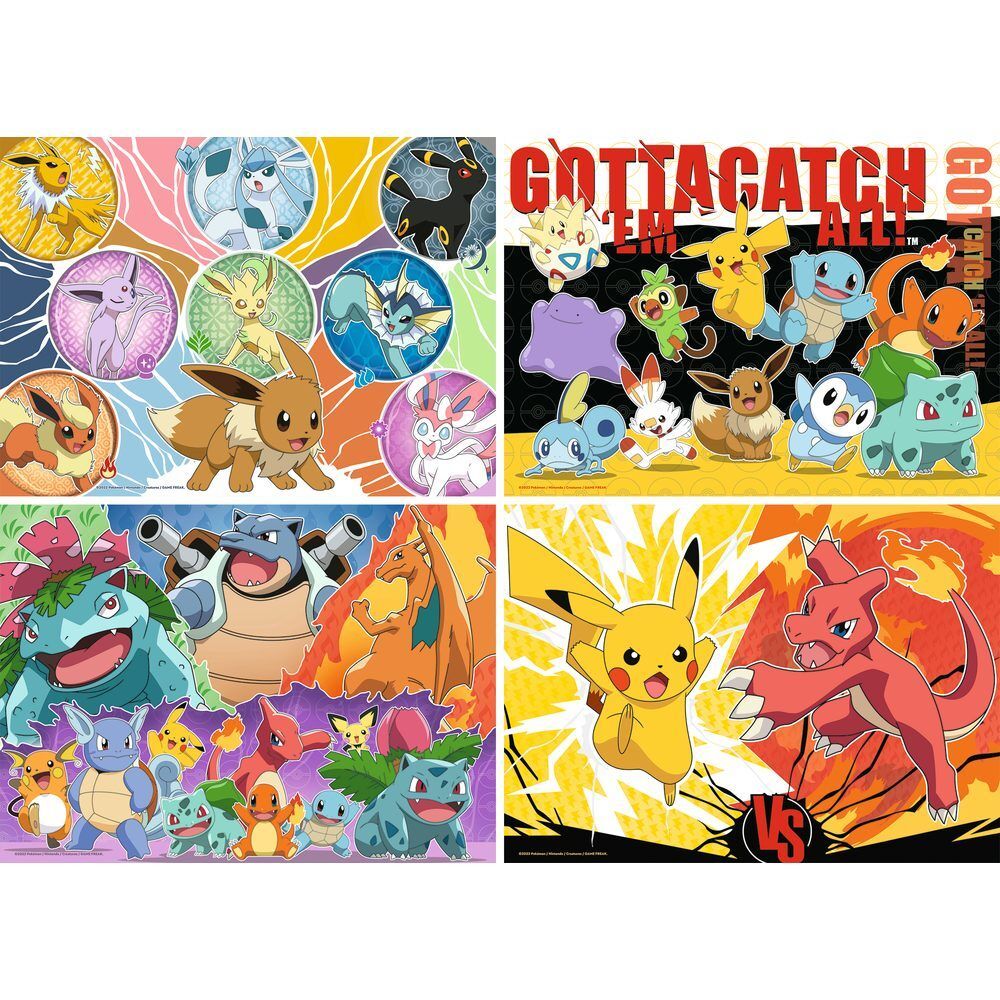Pokemon puzzle 4 x 100 kom slika 7