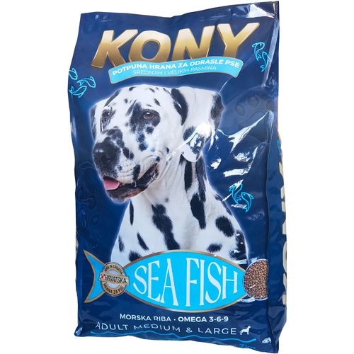 Kony Premium Potpuna hrana za odrasle pse srednjih i velikih pasmina, morska riba, 7 kg slika 1