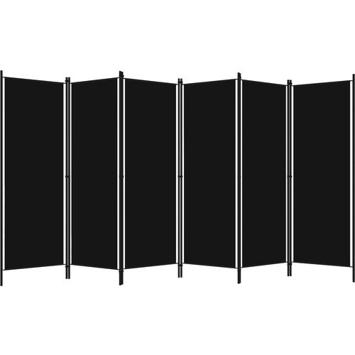 Sobna pregrada sa 6 panela crna 300 x 180 cm slika 9