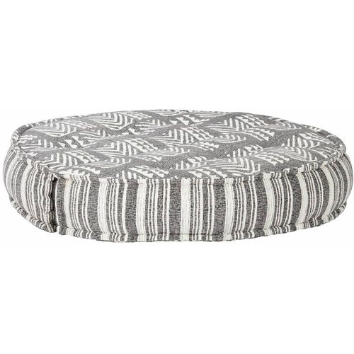 283788 Pouffe 100x20 cm Grey Stripe Fabric slika 12