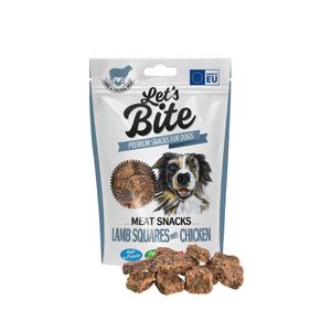 Let's Bite Mesna poslastica za pse, Kockice janjetine i piletine, 80 g