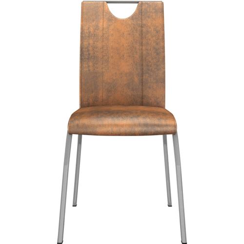 Blagovaonske stolice od umjetne kože 4 kom brušene smeđe slika 11