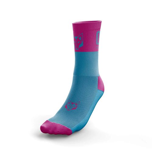 OTSO Multisport čarape srednje Light Blue & Fluo Pink slika 3