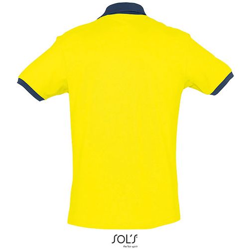 PRINCE muška polo majica sa kratkim rukavima - Limun žuta/teget, XL  slika 6