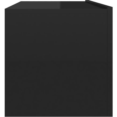 TV ormarić visoki sjaj crni 100 x 30 x 30 cm od iverice slika 33
