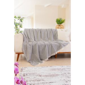 Sofa pokrivač Woven Cozy - boja: bež